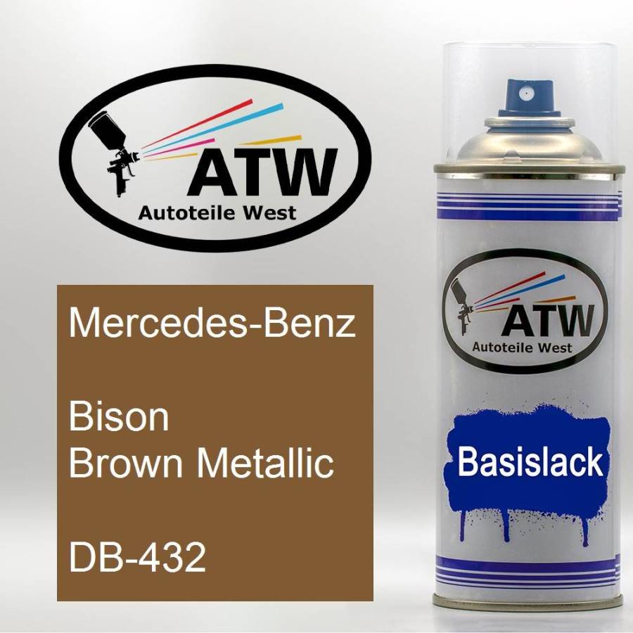 Mercedes-Benz, Bison Brown Metallic, DB-432: 400ml Sprühdose, von ATW Autoteile West.